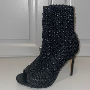 Zara Black Pep Toe Booties